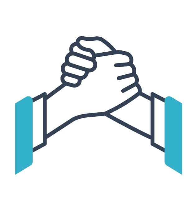 shaking hand icon